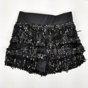 Costume Gallery Black Sequins Fringe Festival Shorts